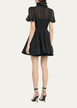 Zimmermann Luminosity Liftoff Flower Mini Dress Black Size 1 / AU 10 for rent on The Volte - image 2