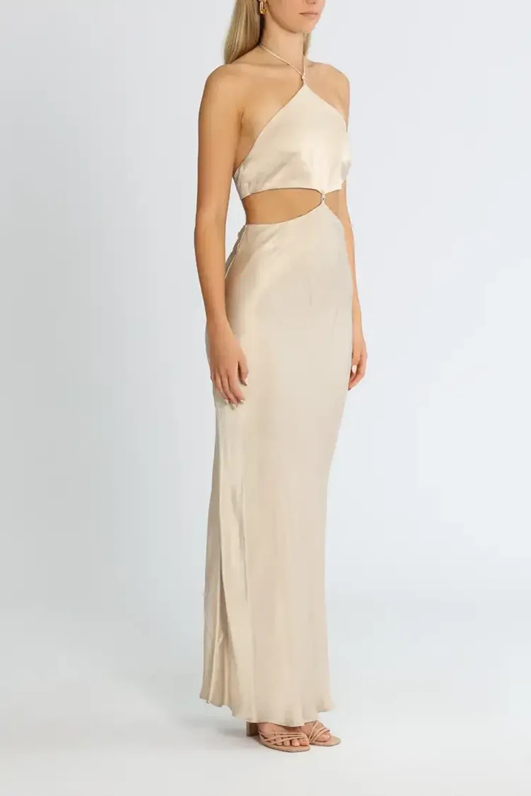 Bec & Bridge Kara Maxi Dress Sand Size 10  for rent on The Volte - main image