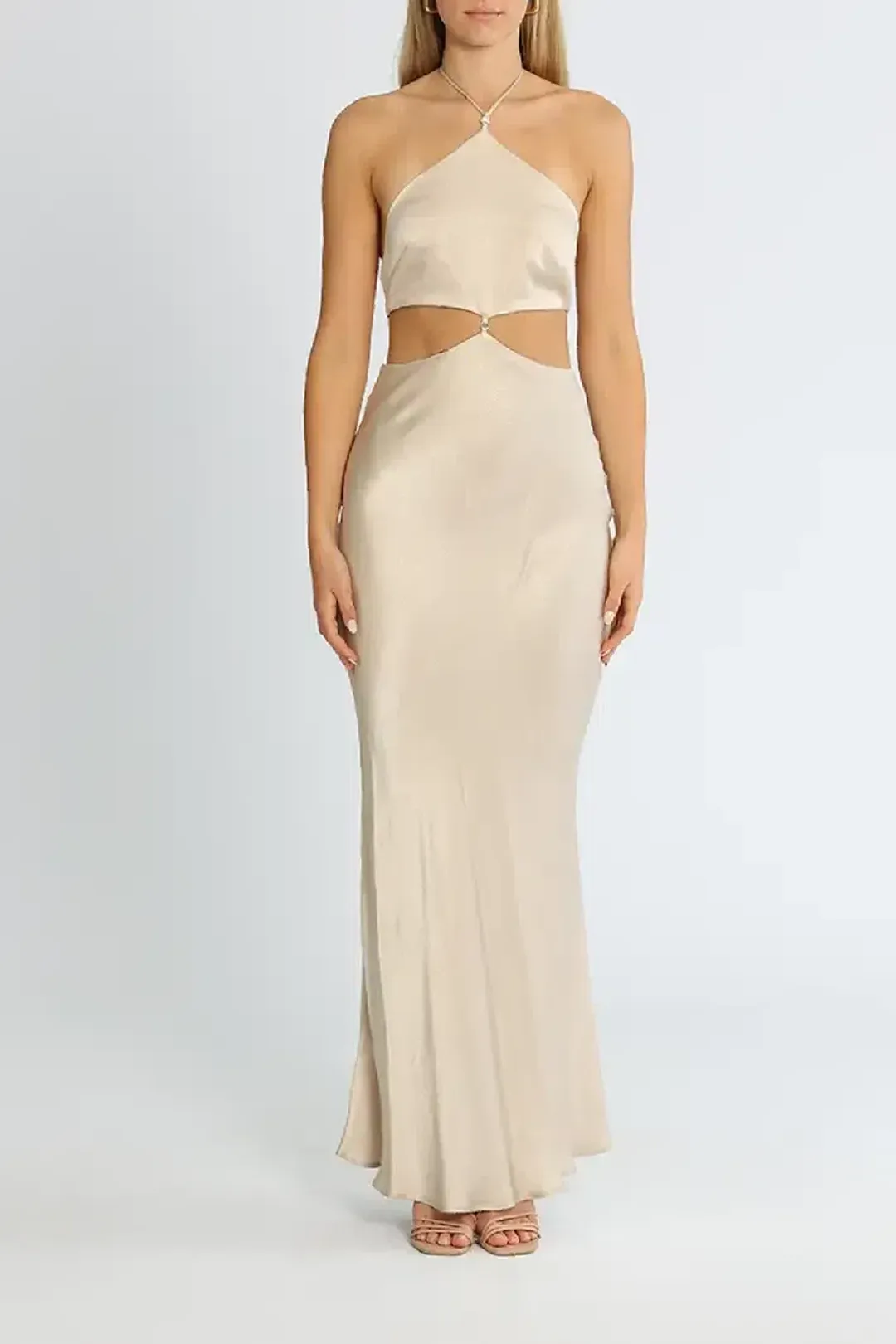 Bec & Bridge Kara Maxi Dress Sand Size 10  for rent on The Volte - main image