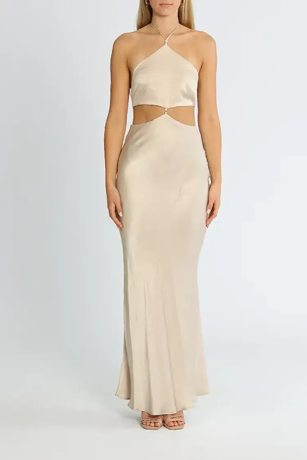 Bec & Bridge Kara Maxi Dress Sand Size 10  for rent on The Volte - main image