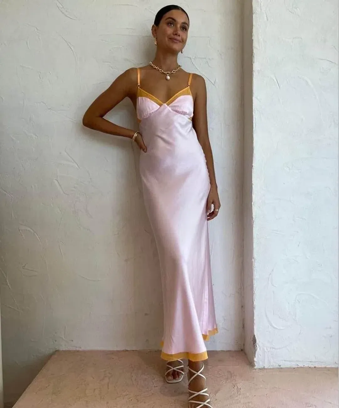 Bec & Bridge Joelle Maxi Dress Pink Size 8 for rent on The Volte - main image