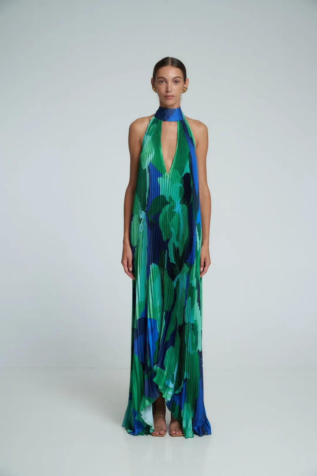 L’idee Opera Gown Capri Green Size AU 12 for rent on The Volte - main image