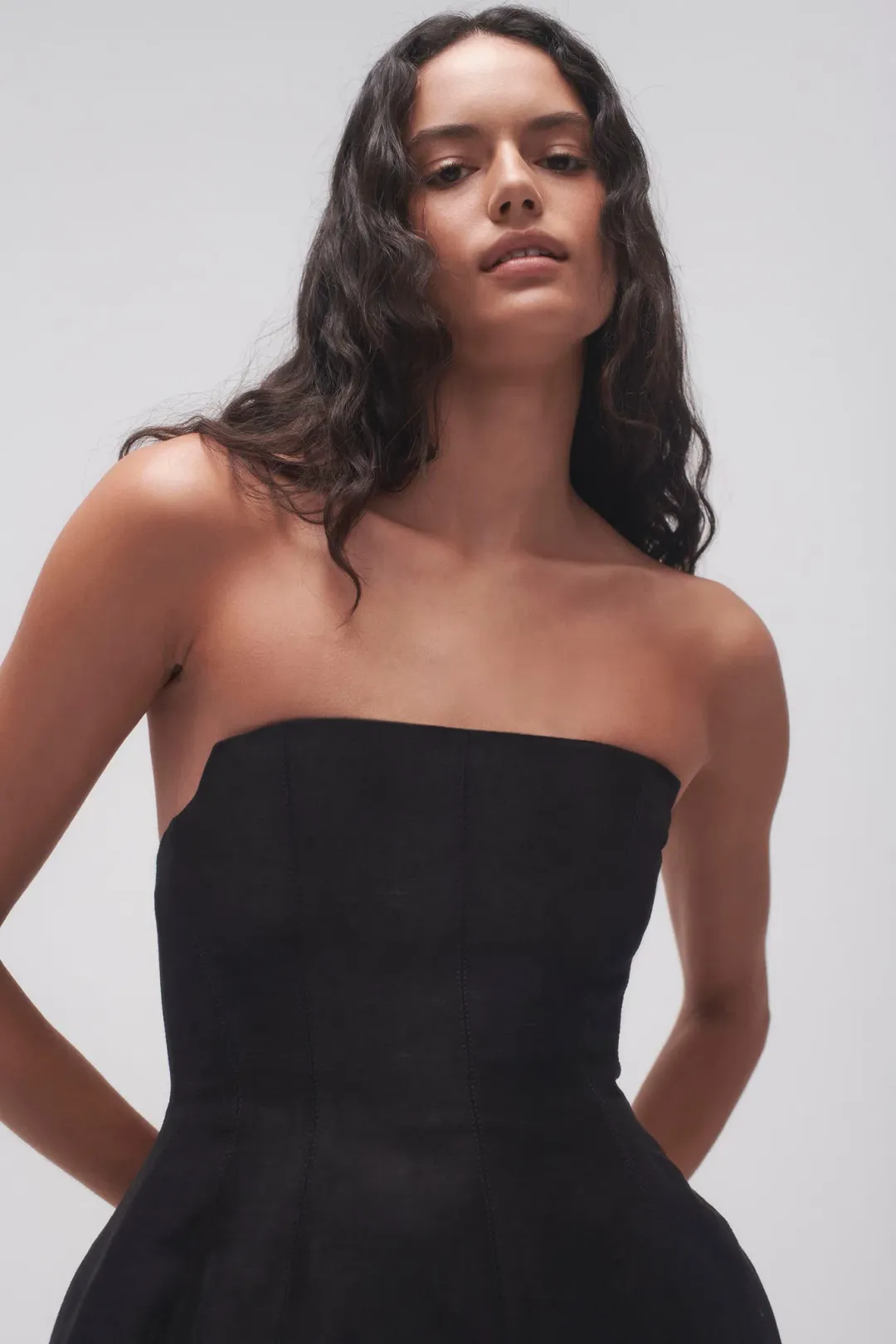 Aje Baret Dress Black Size 10 for rent on The Volte - main image