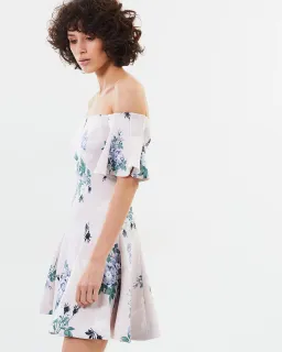 Lover Petunia Off Shoulder Mini Dress Floral Size 6 for rent on The Volte - image 4
