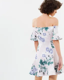 Lover Petunia Off Shoulder Mini Dress Floral Size 6 for rent on The Volte - image 3