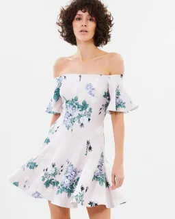 Lover Petunia Off Shoulder Mini Dress Floral Size 6 for rent on The Volte - image 2