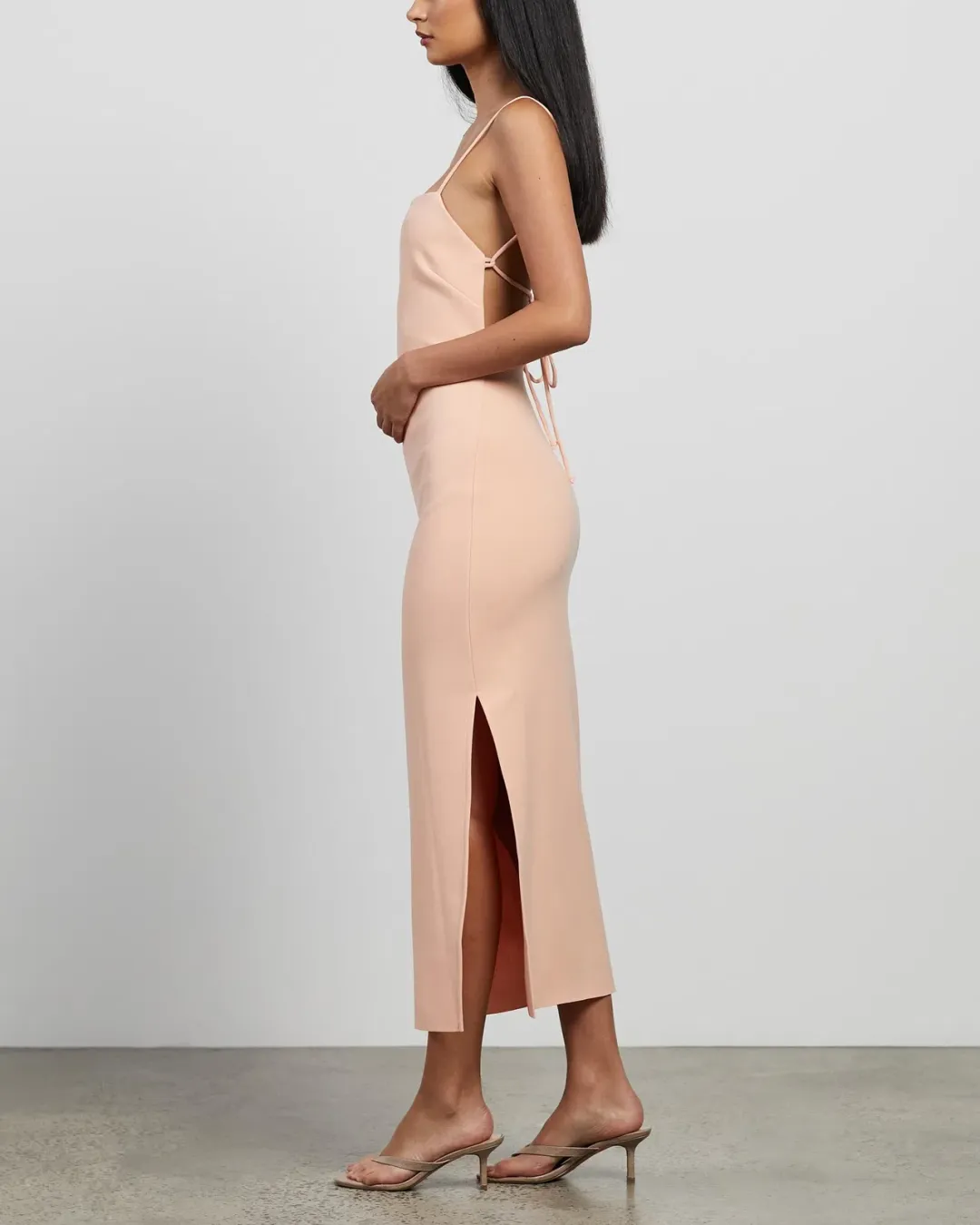 Bec & Bridge Maddison Midi Dress Peach Size 8 for rent on The Volte - main image