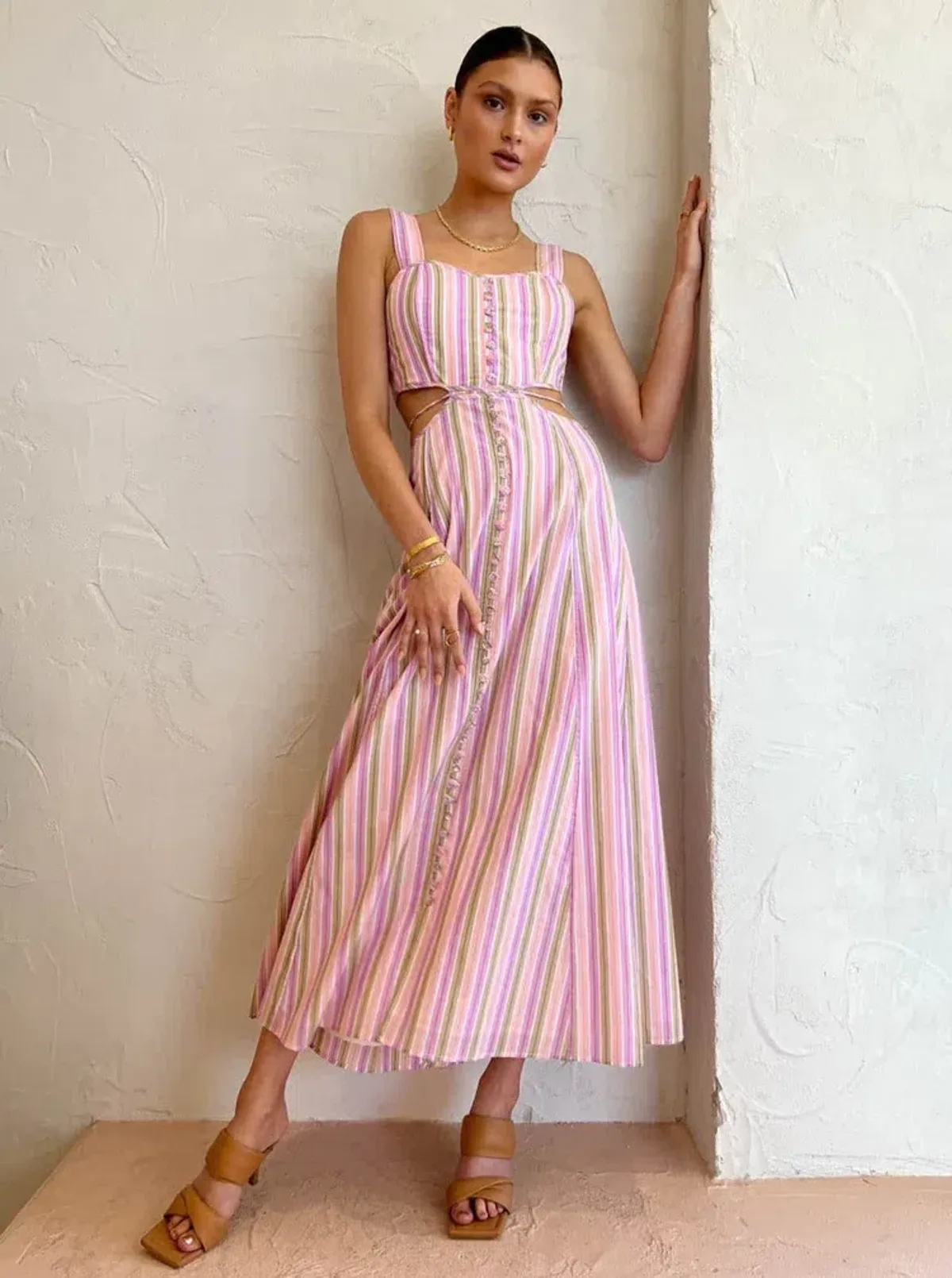 Magali Pascal Ravel Dress Stripe Print Size S / AU 8 for rent on The Volte - main image