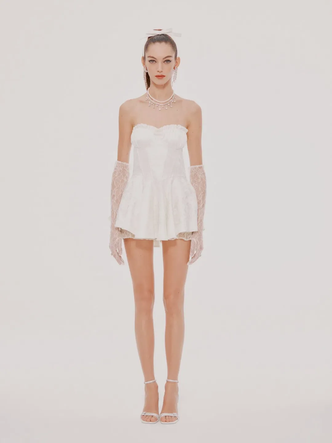 Nana Jacqueline Airina Mini Dress White Size 8 for rent on The Volte - main image
