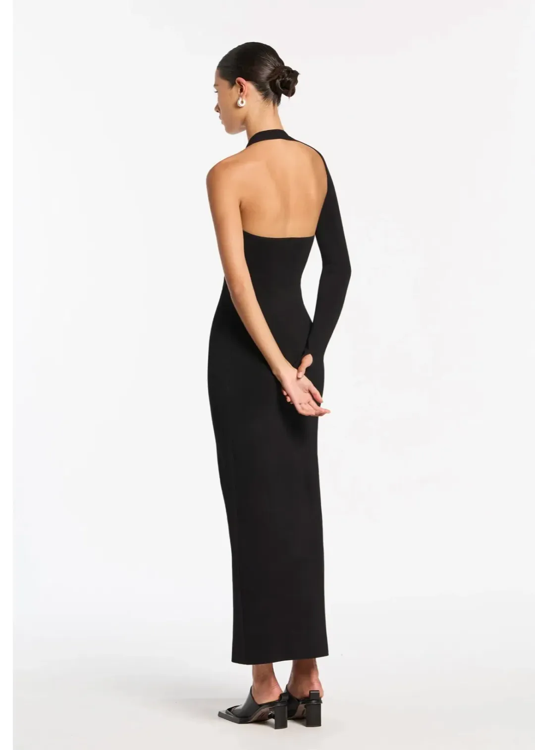 Sir the Label Manifesto Sleeve Midi Dress Black Size 10 for rent on The Volte - main image