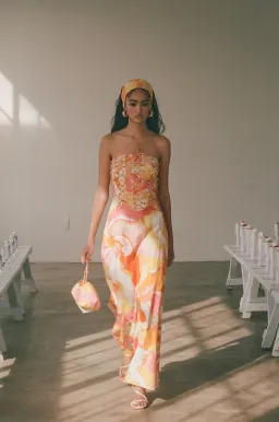 Zaco Kahlo Maxi Dress in Calista Sunset Size M / AU 10 for rent on The Volte - image 1