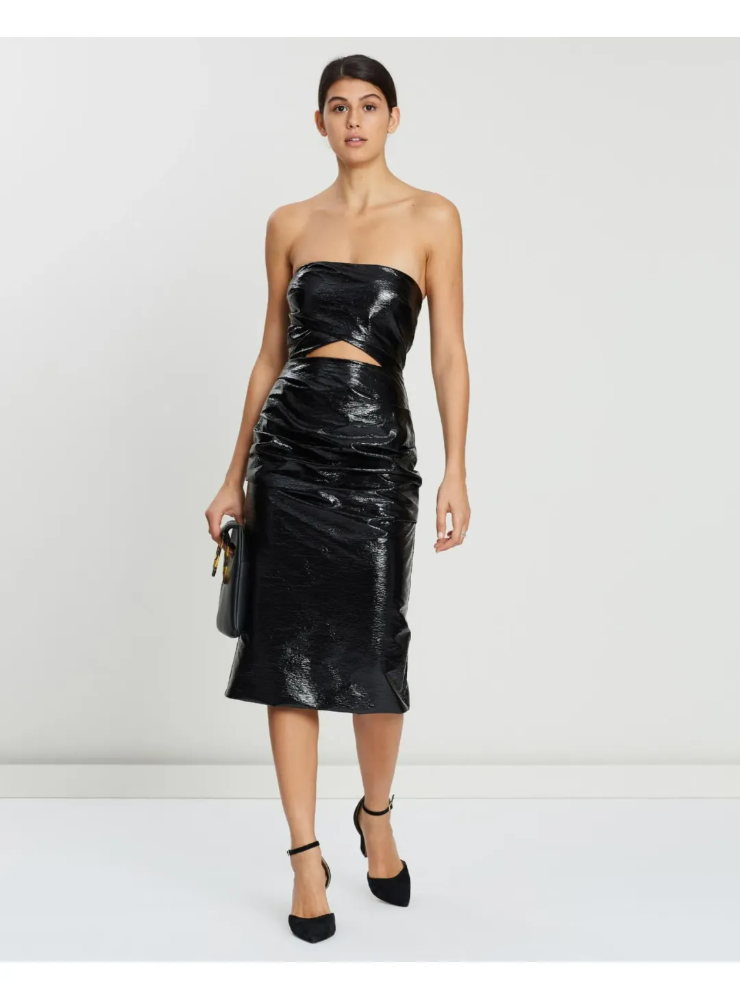Bec & Bridge Finn Midi Dress Black Size AU 6 for rent on The Volte - main image