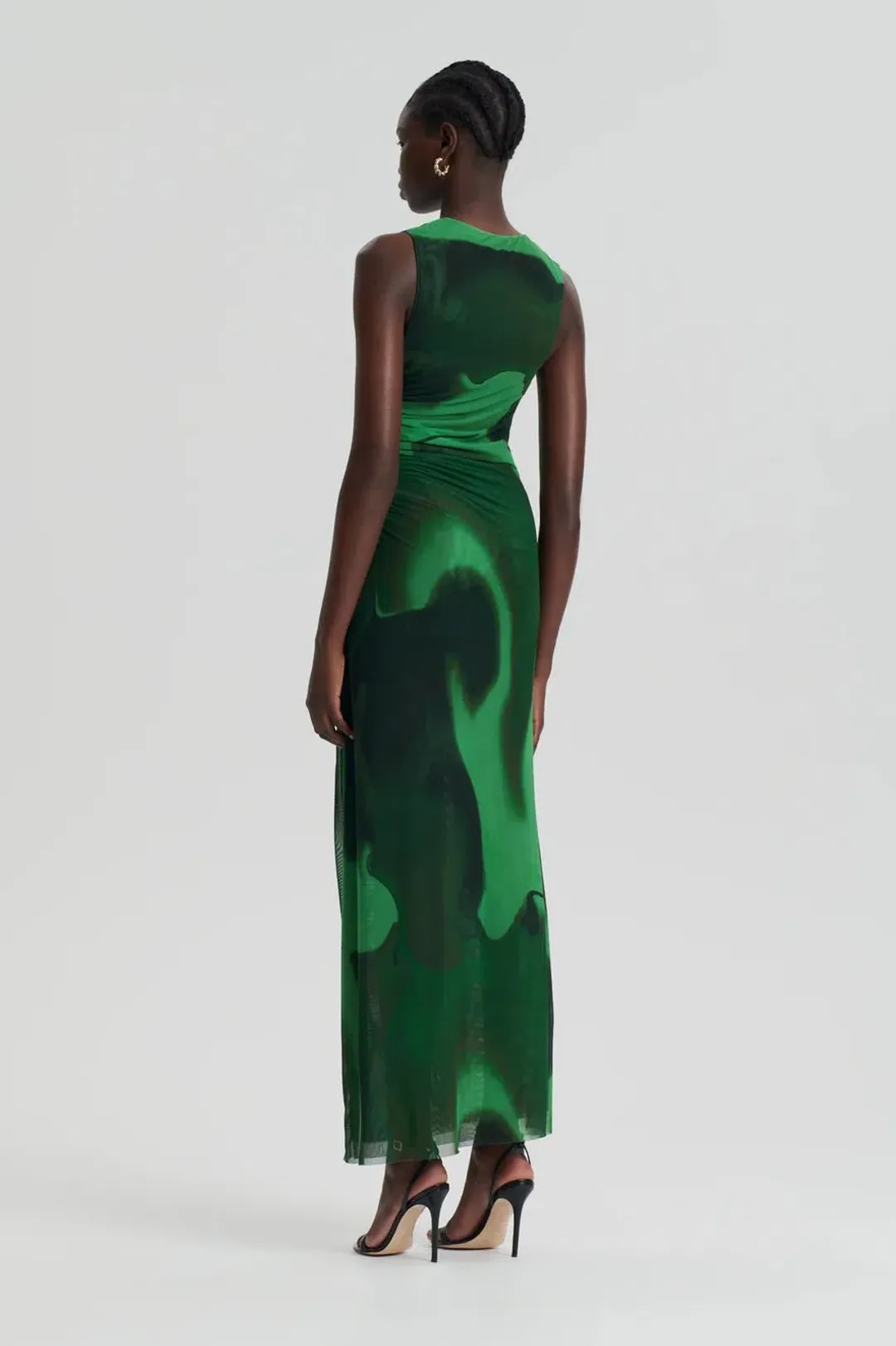 Scanlan Theodore Italian Watercolour Dress Green Print Size 14 for rent on The Volte - main image