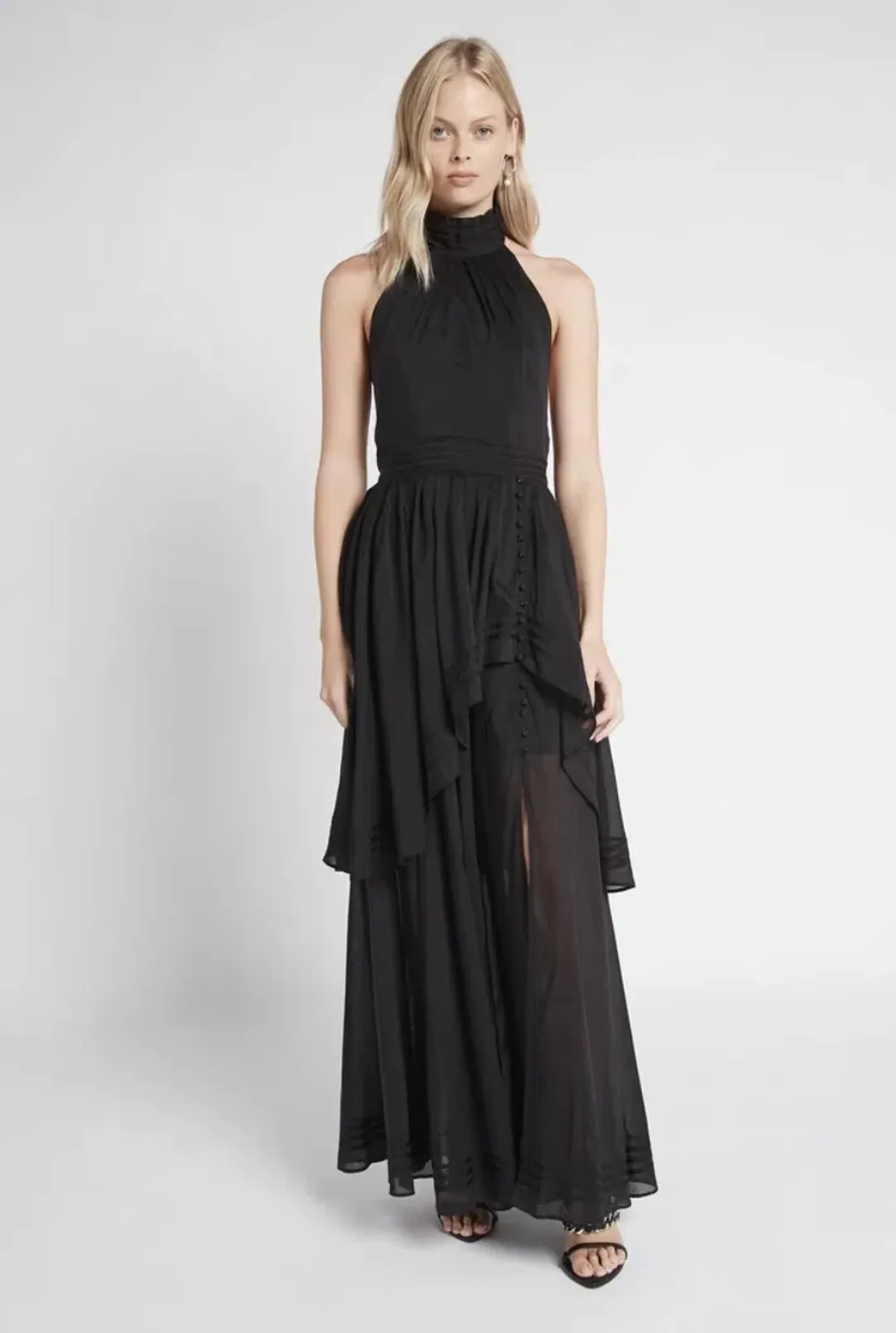 Aje Bungalow Sienna Dress Black Size 6 for rent on The Volte - main image