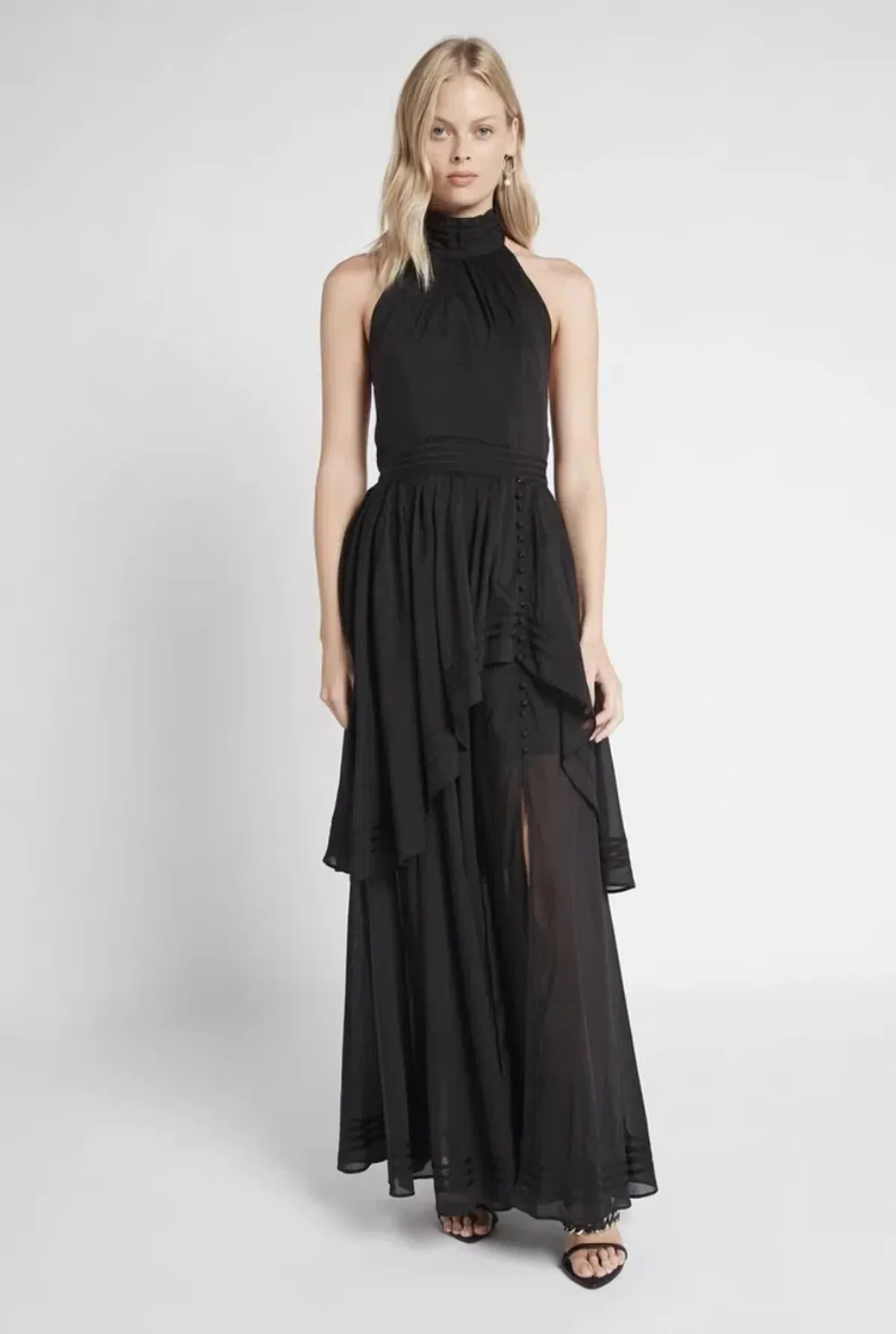 Aje Bungalow Sienna Dress Black Size 6 for rent on The Volte - main image