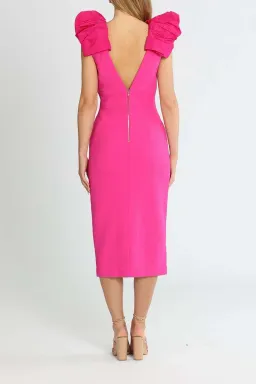 Rebecca Vallance Cupid's Bow Midi Fuschia Pink Size 10 for rent on The Volte - image 3