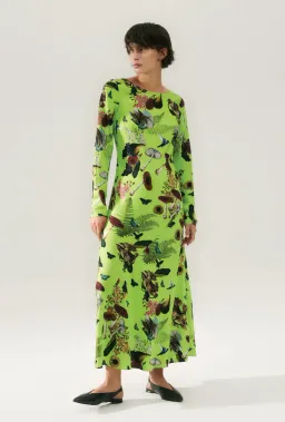 Silk Laundry Sienna Dress Magic Mushroom Fern Size XS/ 6 for rent on The Volte - image 1