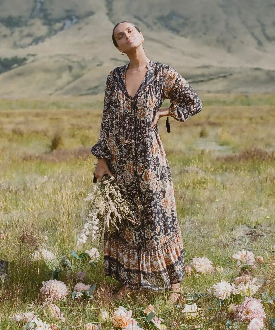 Spell Mystic Gown Nightfall Print Size 10 for rent on The Volte - main image