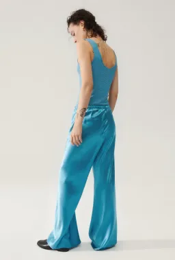 Silk Laundry Bias Cut Pants Lake Blue Size AU 8 for rent on The Volte - image 2