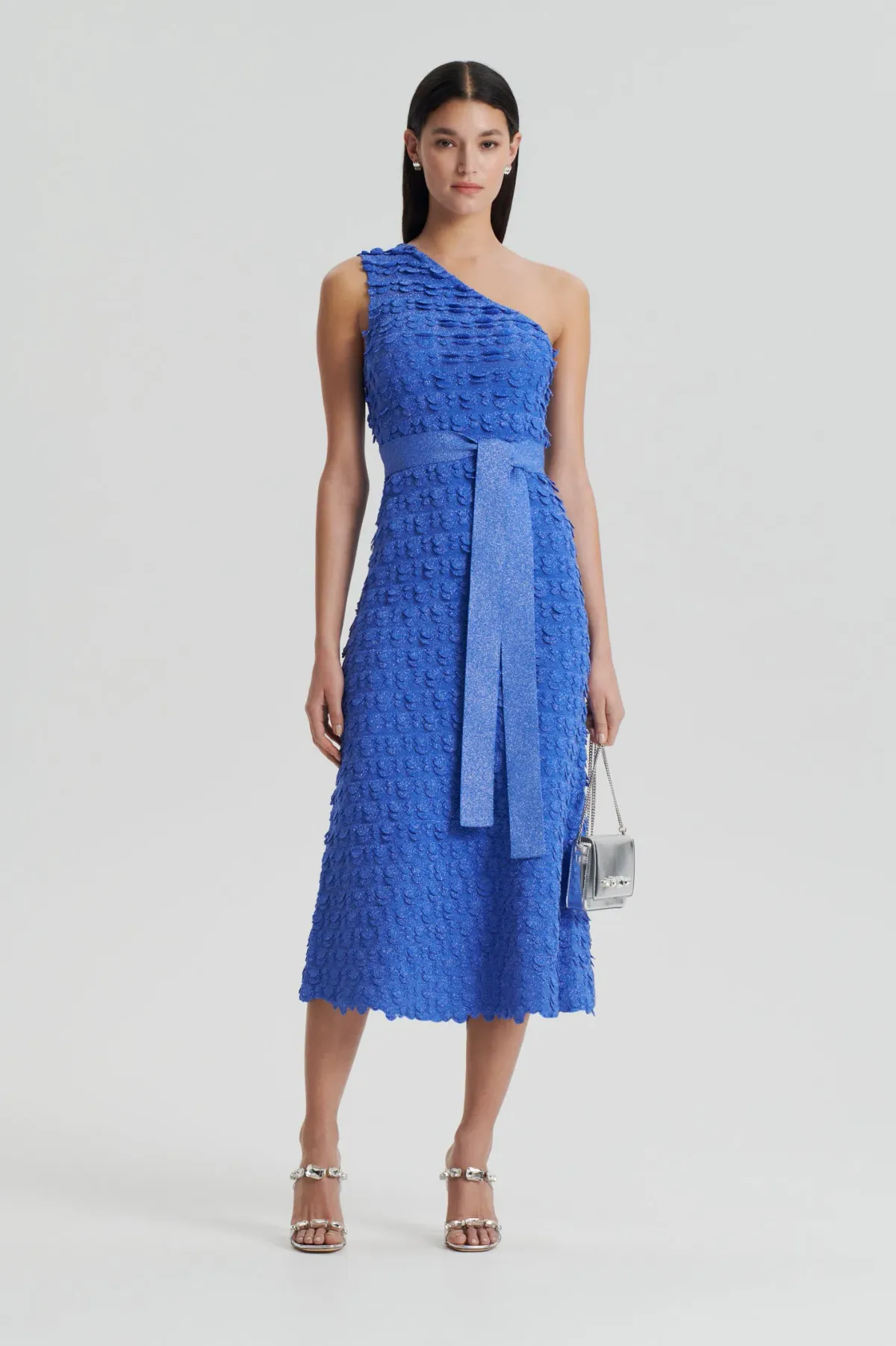 Scanlan Theodore SPARKLE ONE SHOULDER DRESS size SMALL for rent on The Volte - main image