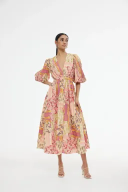 Kinney Electra Dress in Painterly Patchwork Multi Size XS/AU 8 for rent on The Volte - image 1