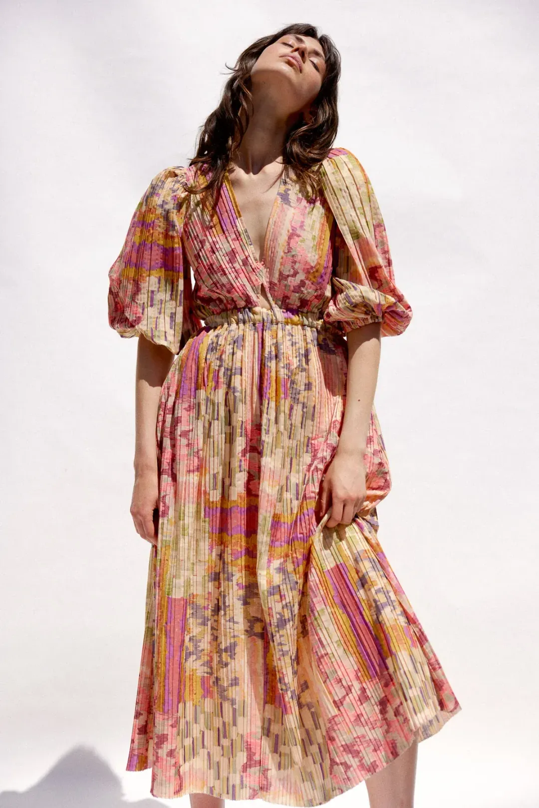 Kinney Electra Dress in Painterly Patchwork Multi Size XS/AU 8 for rent on The Volte - main image