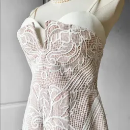 Sheike Lunar Lace Maxi Dress Ivory Size 12 for rent on The Volte - image 6