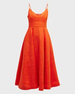 Zimmermann Wonderland Picnic Midi Dress Red Size 1 / AU 10 for rent on The Volte - image 5