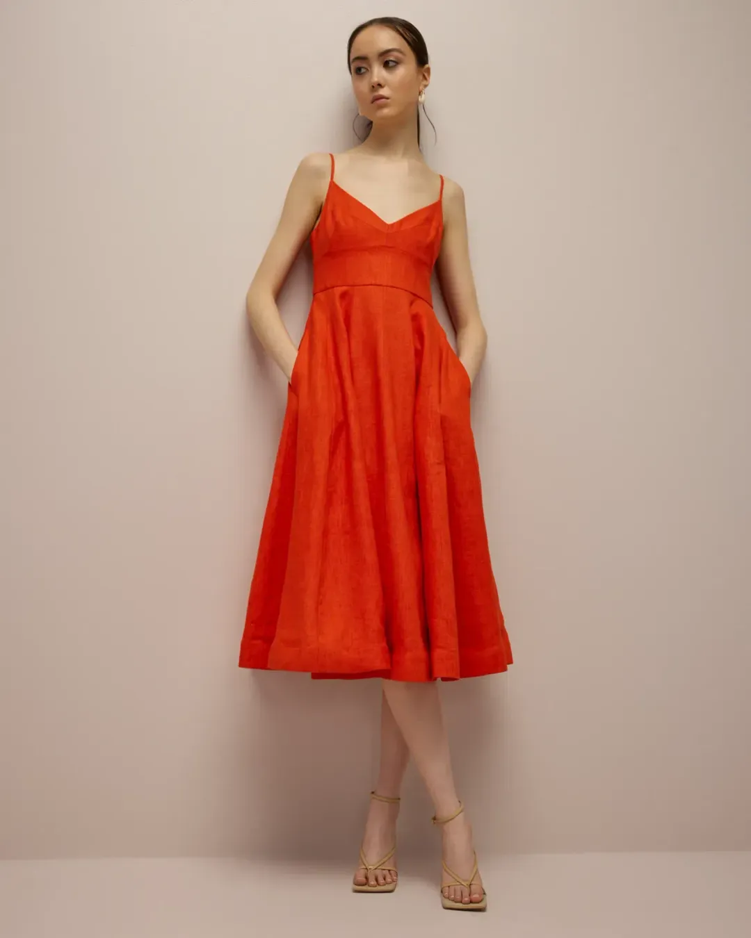 Zimmermann Wonderland Picnic Midi Dress Red Size 1 / AU 10 for rent on The Volte - main image
