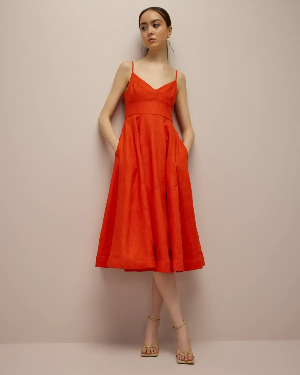 Zimmermann Wonderland Picnic Midi Dress Red Size 1 / AU 10 for rent on The Volte - main image