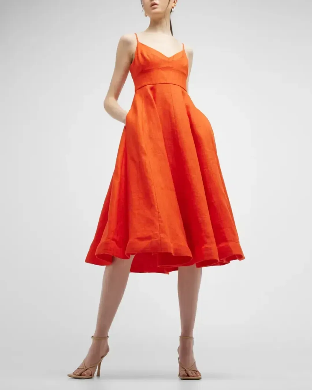Zimmermann Wonderland Picnic Midi Dress Red Size 1 / AU 10 for rent on The Volte - main image