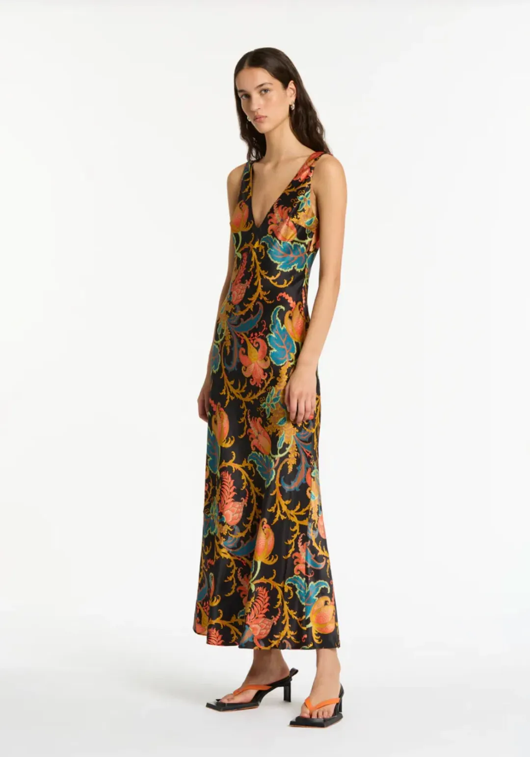 Sir the Label Artiste V Neck Slip Dress Print SIZE 0 for rent on The Volte - main image
