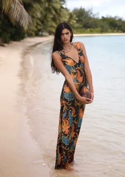 Sir the Label Artiste V Neck Slip Dress Print SIZE 0 for rent on The Volte - image 3