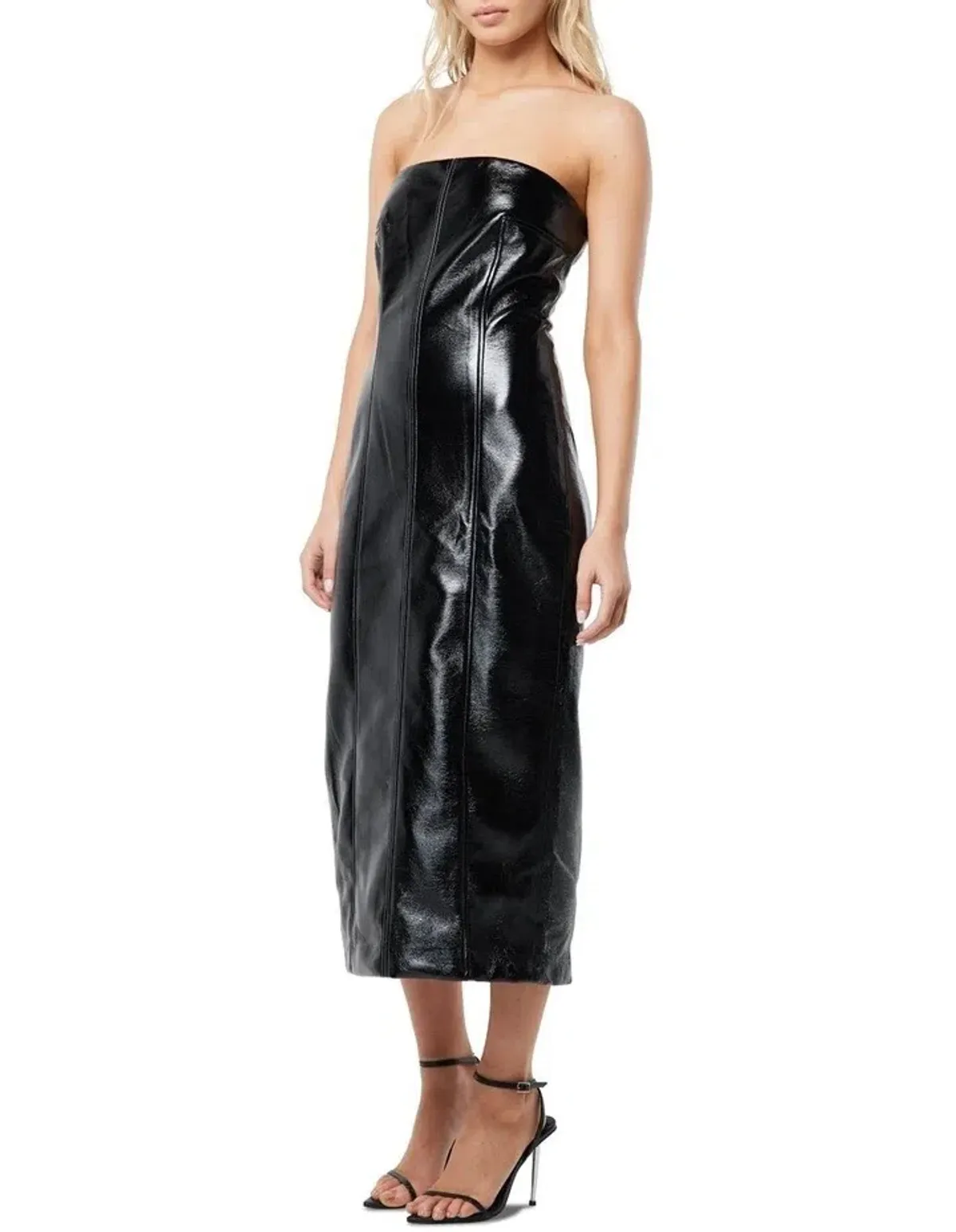 Mossman Organised Chaos Midi Dress Black Size AU 6 for rent on The Volte - main image
