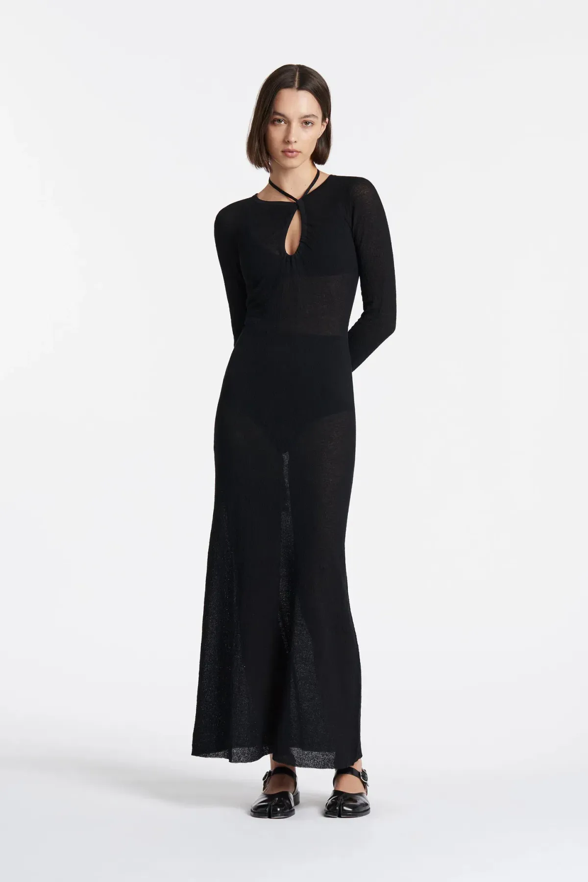 Sir the Label Emmeline Halter Long Sleeve Dress Black Size 1 / AU 8 for rent on The Volte - main image