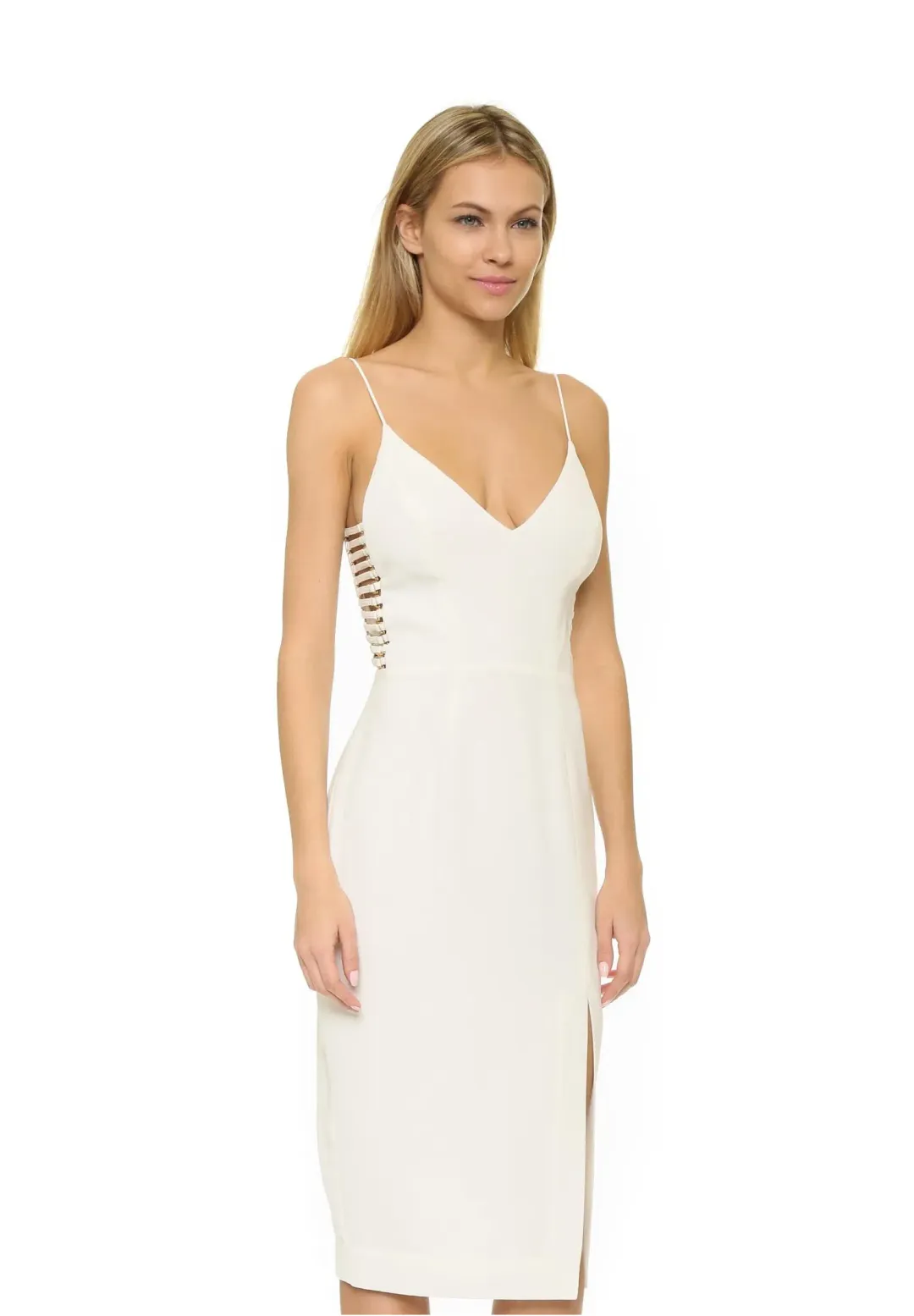 Zimmermann Crepe Harness Midi Dress Ivory Size 3 / AU 14 for rent on The Volte - main image