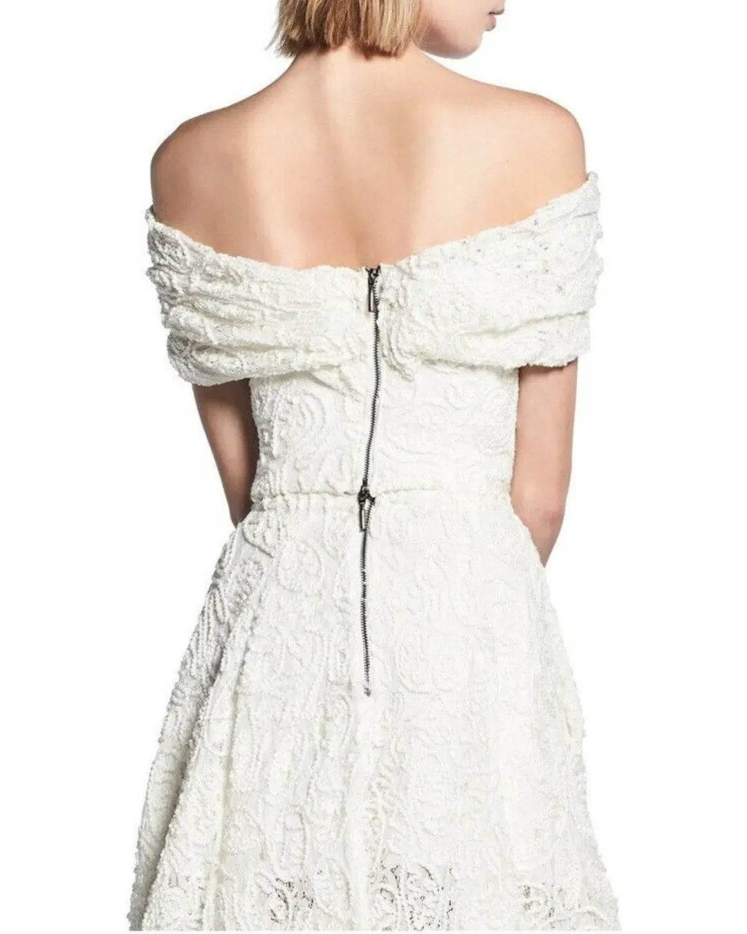 Maticevski Embrace Band Bodice & Promising Full Skirt Set White Size AU 8 for rent on The Volte - main image
