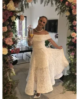 Maticevski Embrace Band Bodice & Promising Full Skirt Set White Size AU 8 for rent on The Volte - image 1