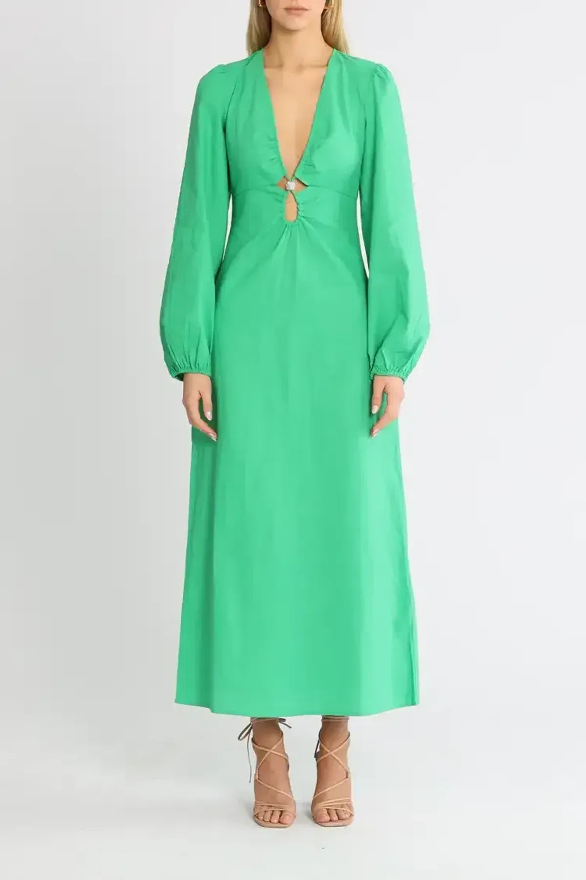 Suboo Elodie Keyhole Maxi Dress Green Size 10 for rent on The Volte - main image