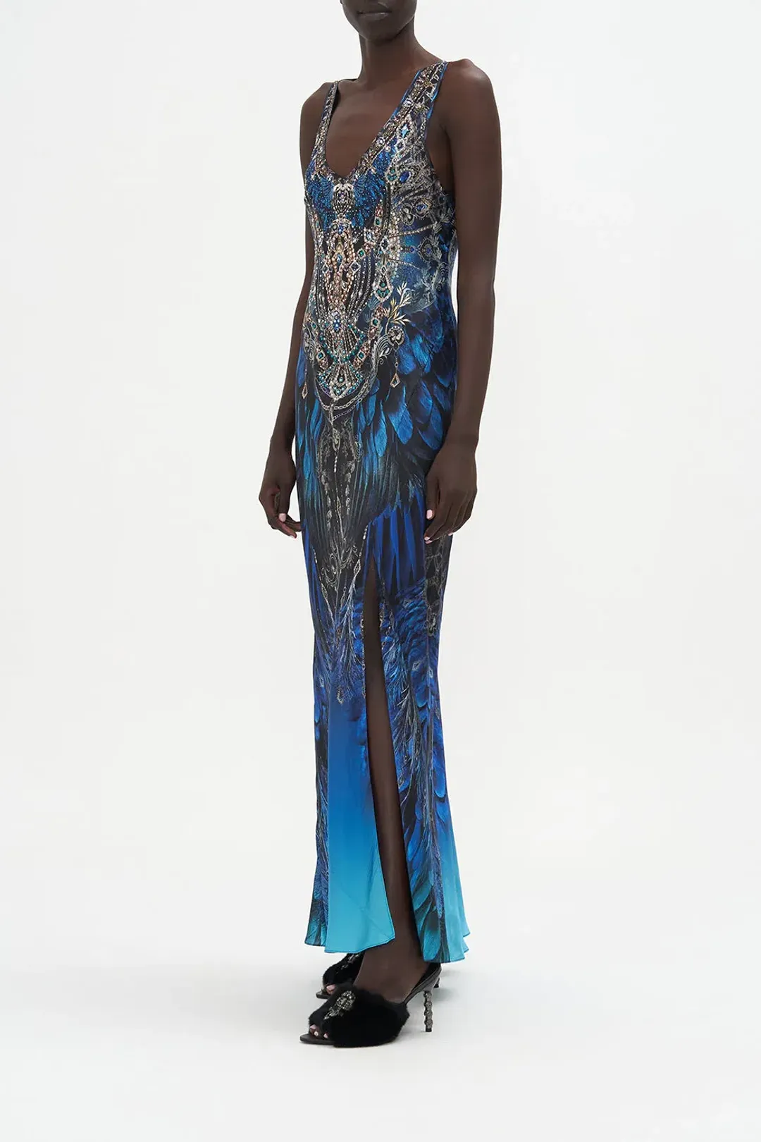 Camilla Ground Control Bias Cut Tank Dress Blue Size 16 for rent on The Volte - main image