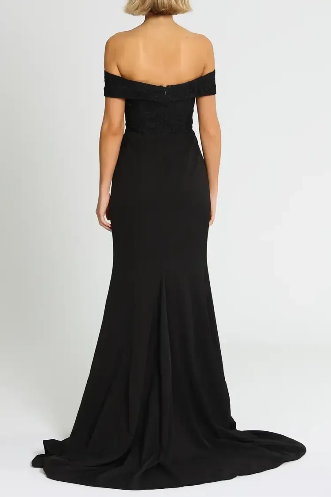 Samantha Rose Gia Lace Bodice Gown Black Size 14 for rent on The Volte - main image