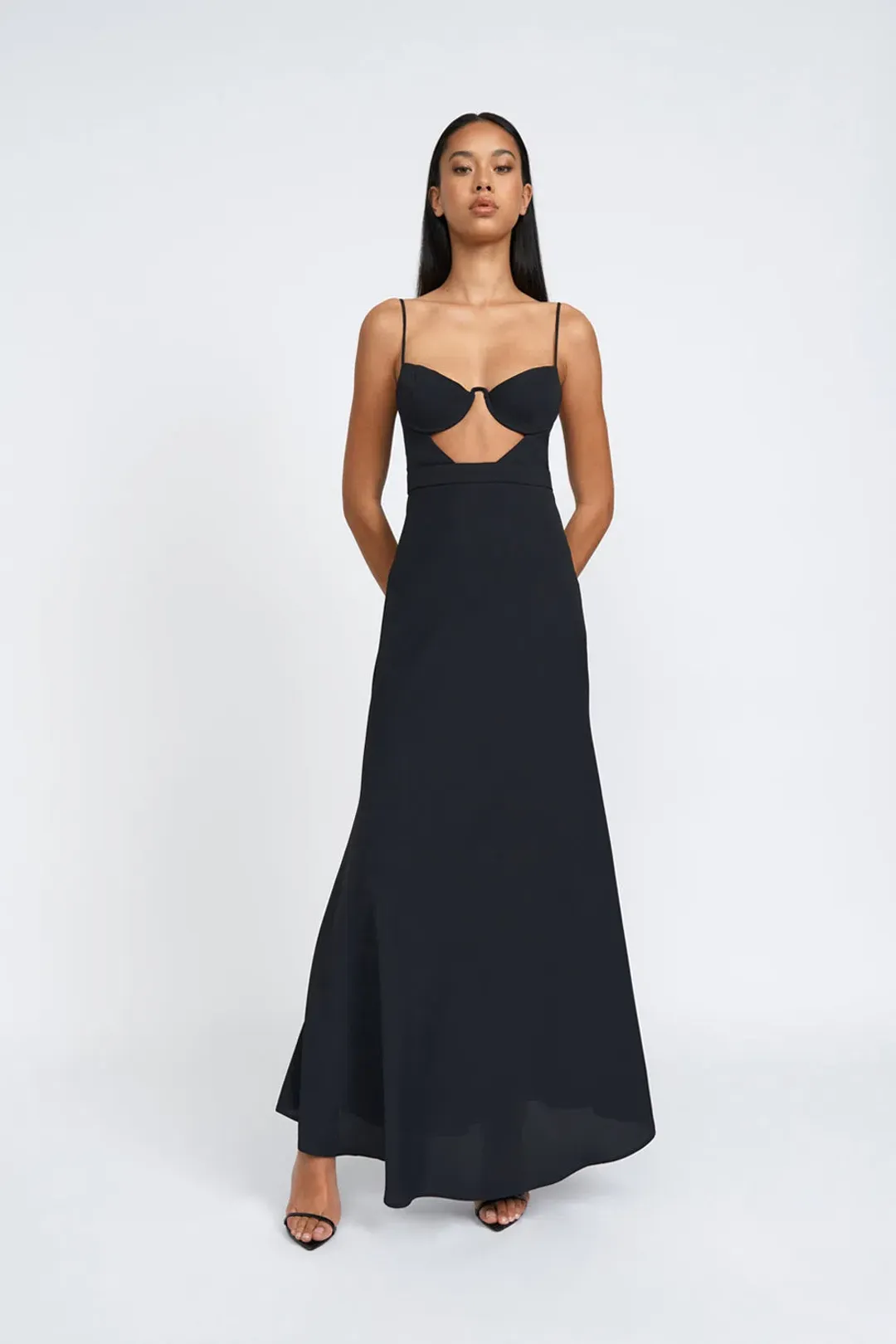 By Johnny Diandra Maxi Dress Black Size 6  for rent on The Volte - main image