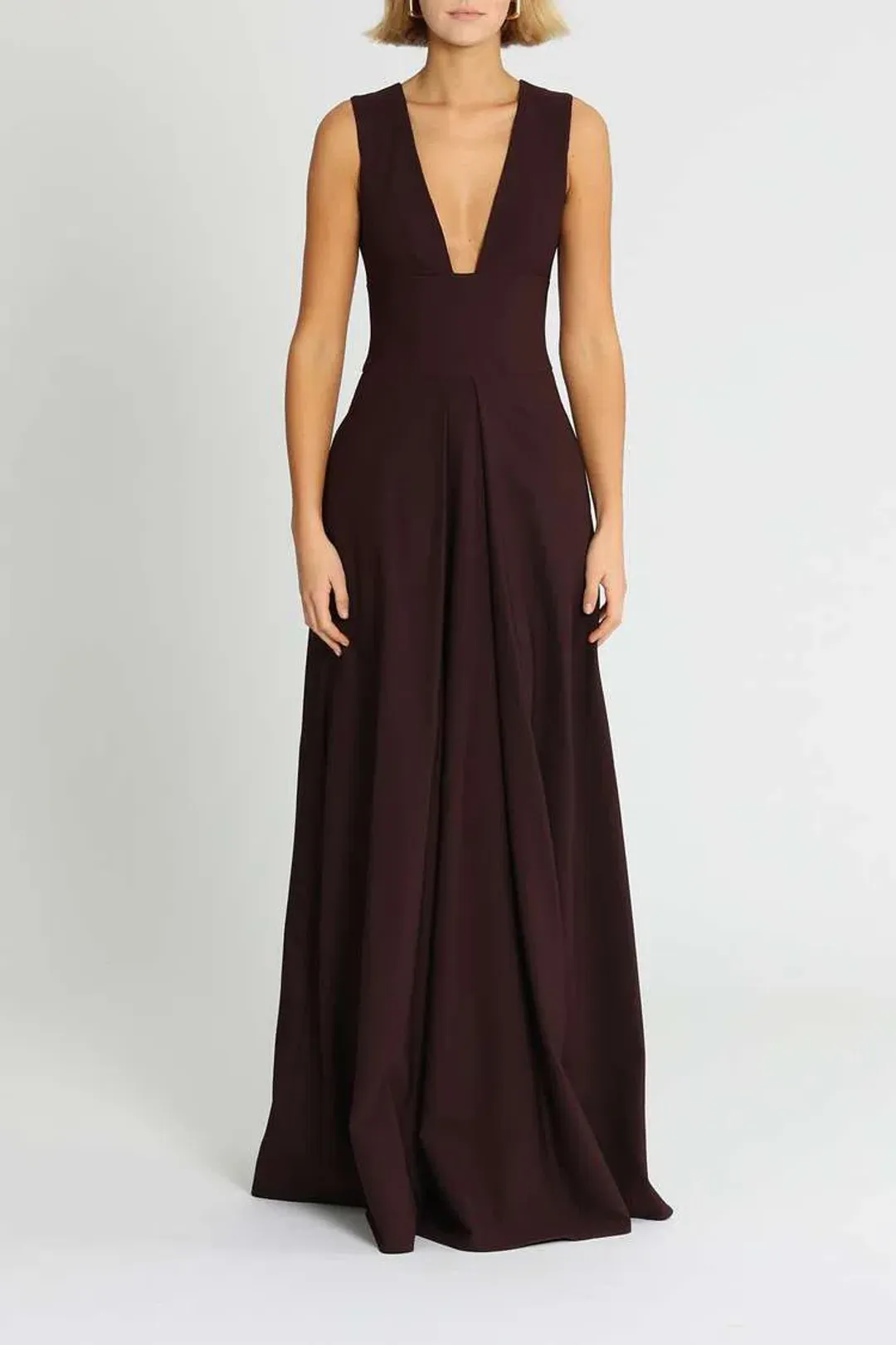 Aurelio Costarella Sandrine Gown Brown Burgundy Size 6 for rent on The Volte - main image