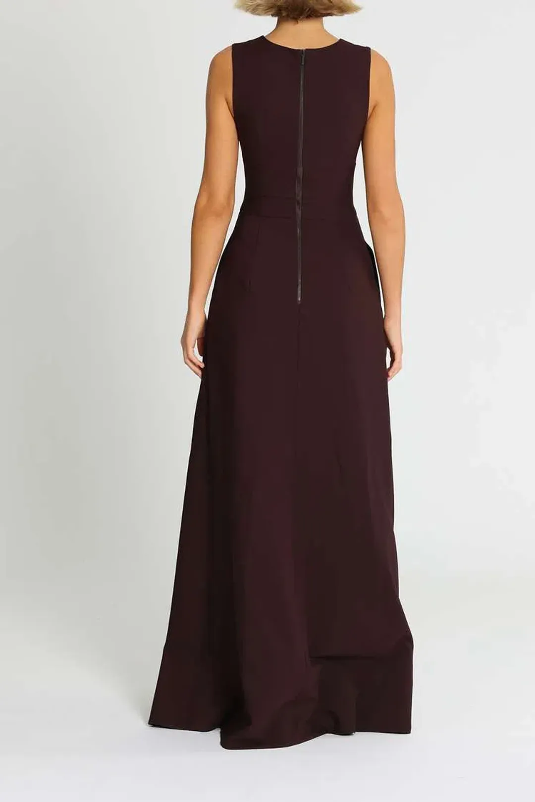 Aurelio Costarella Sandrine Gown Brown Burgundy Size 8 for rent on The Volte - main image