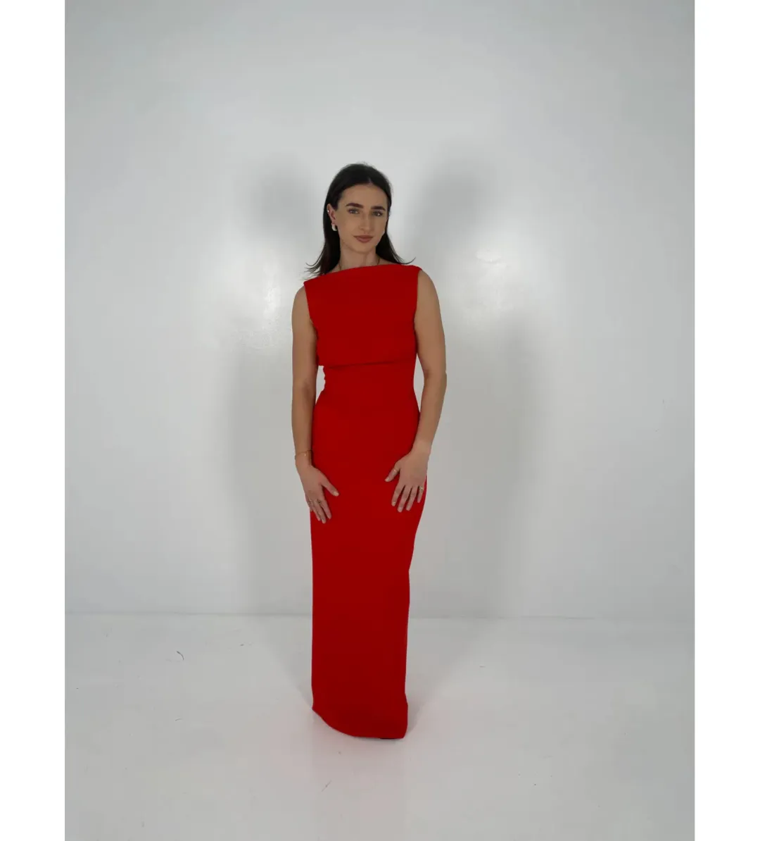 Effie Kats Verona Gown in Cherry Red Size S / AU 8 for rent on The Volte - main image