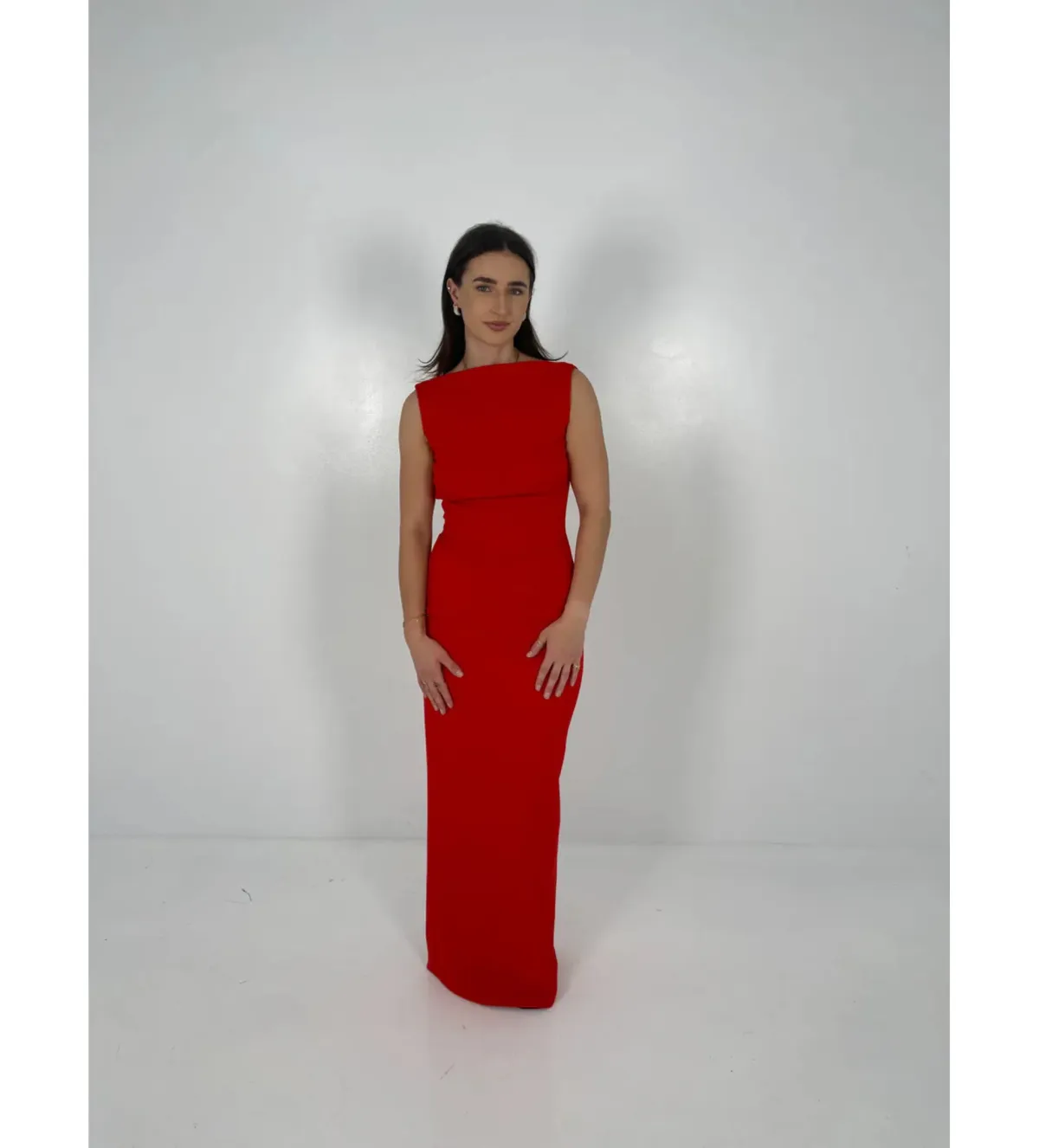Effie Kats Verona Gown in Cherry Red Size S / AU 8 for rent on The Volte - main image