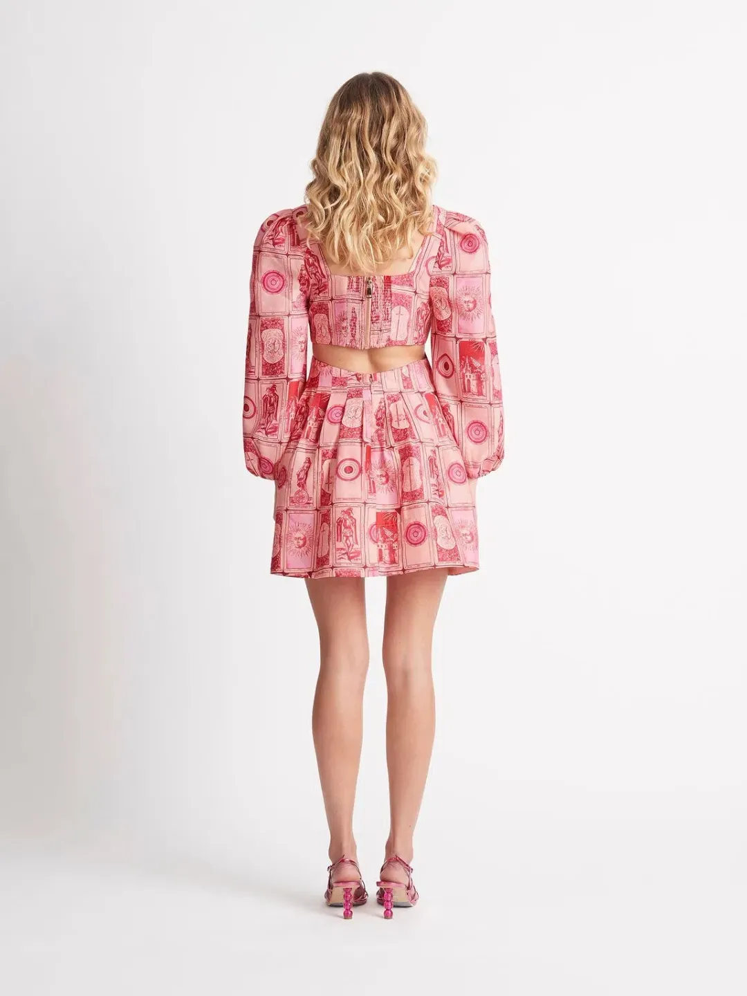 Sheike Fortune Teller Mini Dress Pink Size 6 for rent on The Volte - main image