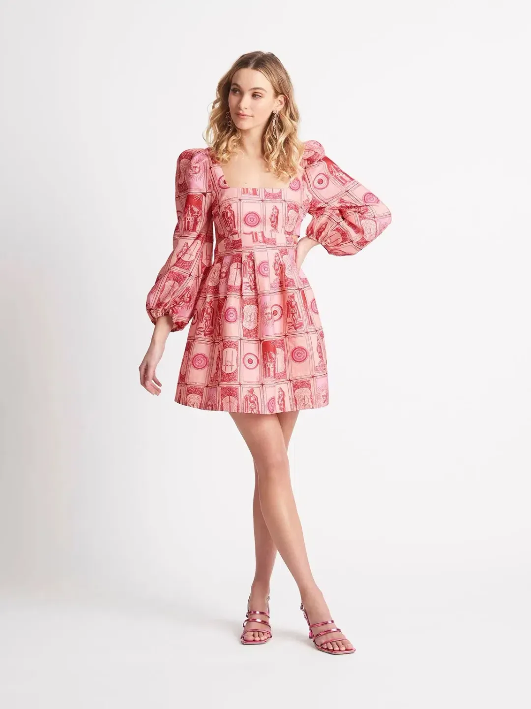 Sheike Fortune Teller Mini Dress Pink Size 6 for rent on The Volte - main image