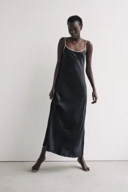 Dissh Letty Black Satin Contrast Dress Size 6 for rent on The Volte - image 2