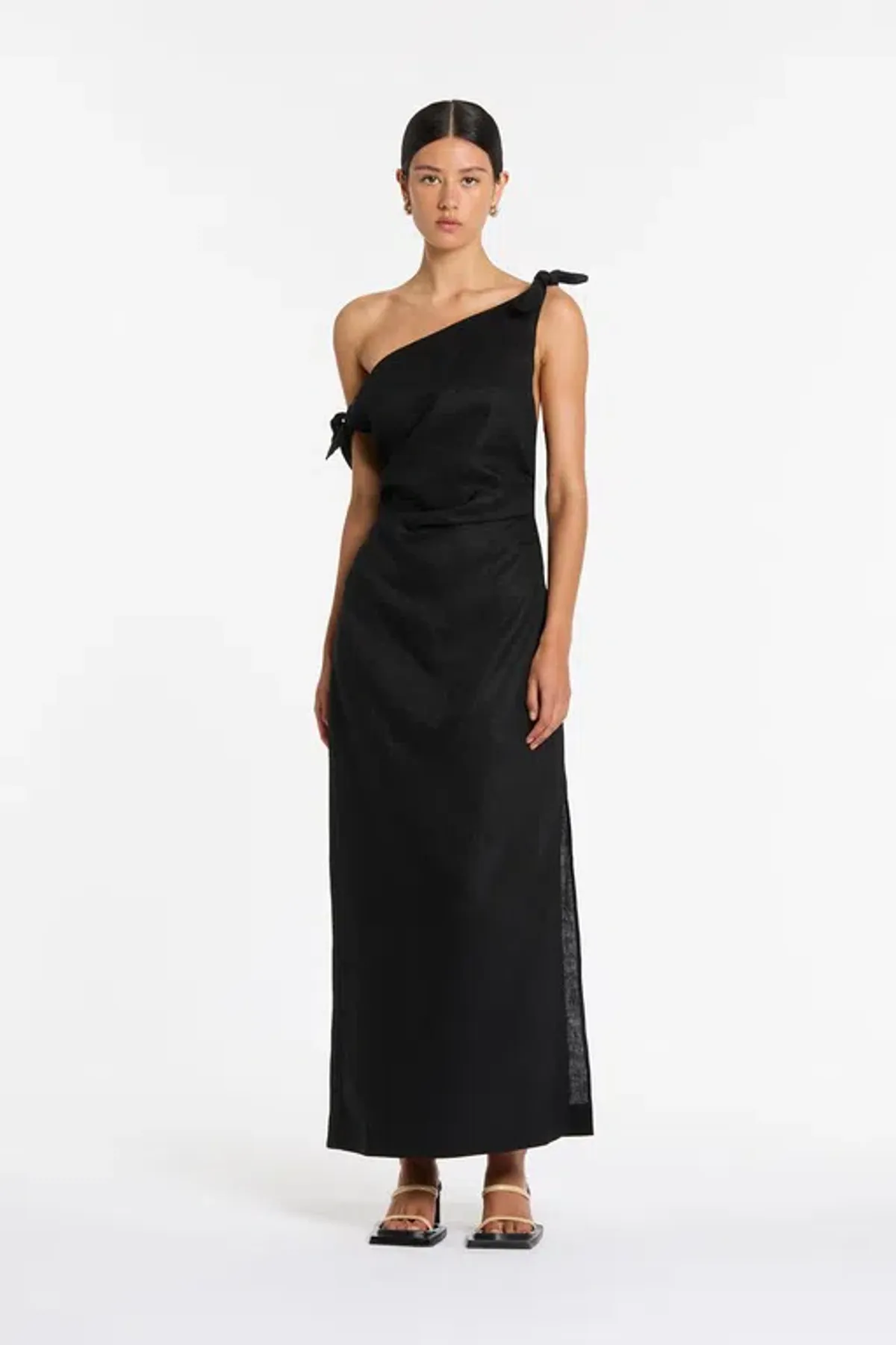 Sir The Label Bettina Off Shoulder  Dress Black Size 2/Au 10  for rent on The Volte - main image